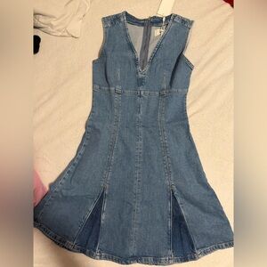 Stylish Denim Dress FADED SEAGLASS